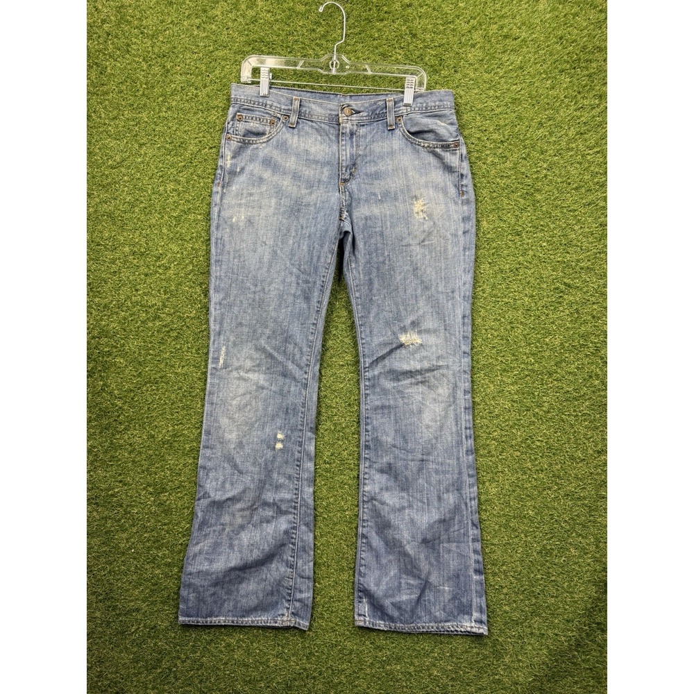Polo Ralph Lauren Jeans Womens 30 Maddy Super Flared Medium Wash Denim y2k